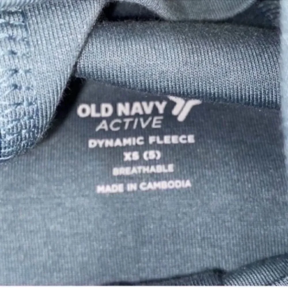 Girls Old Navy Crop Blue and Green Cropped Hoodie(Size XS 5)